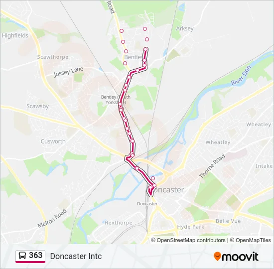 363 Bus Line Map