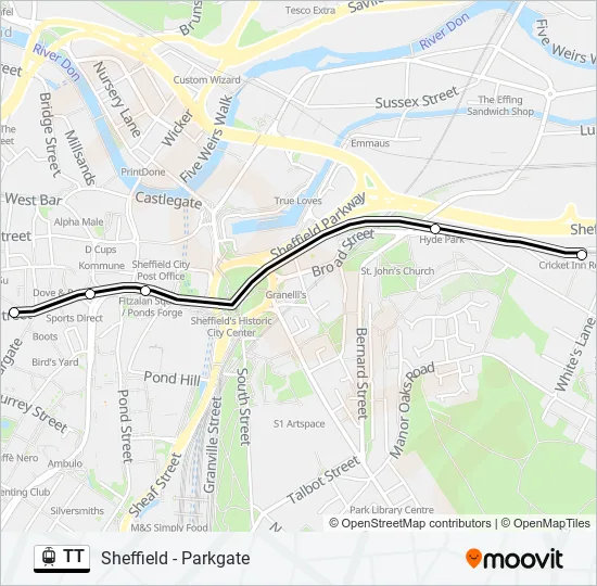 TT Light Rail Line Map