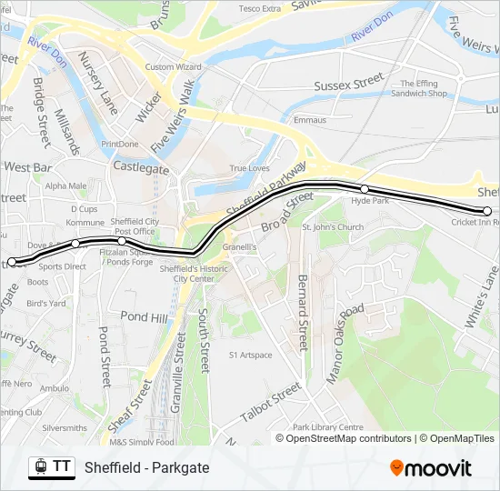 TT Light Rail Line Map