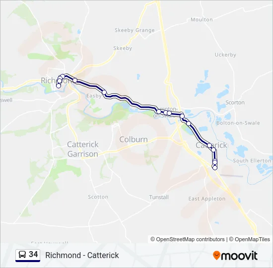 34 Bus Line Map