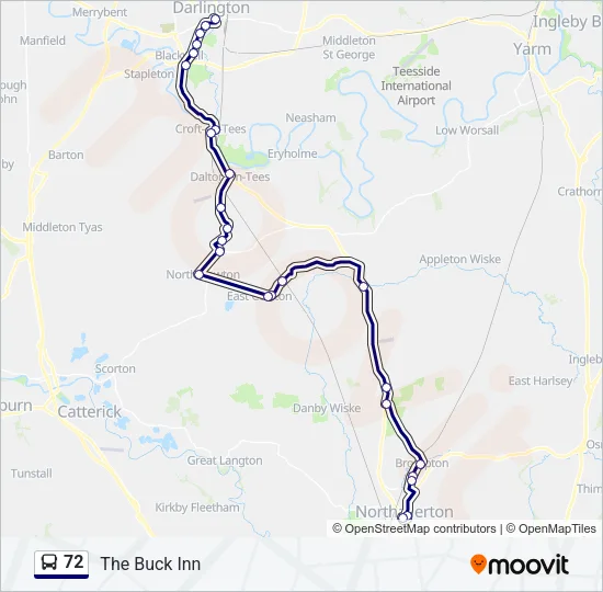 72 Bus Line Map