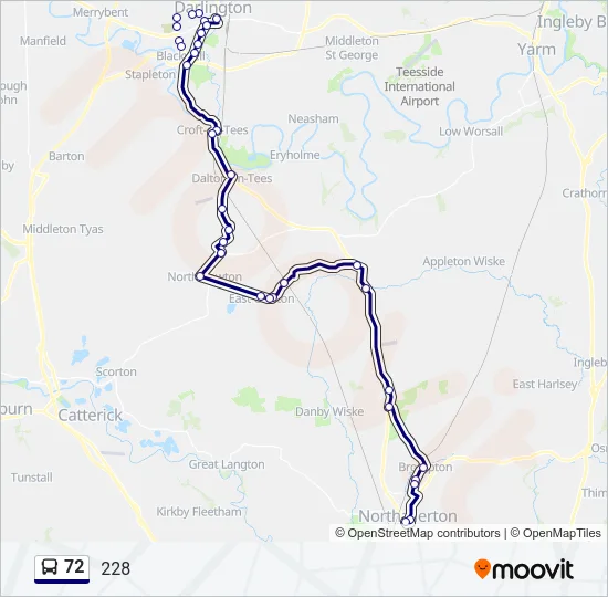 72 Bus Line Map
