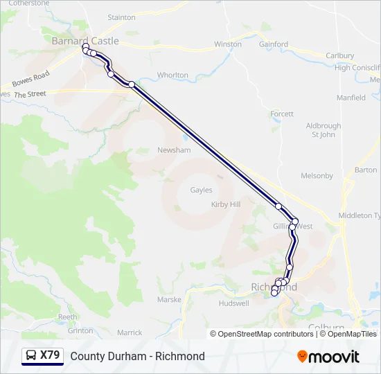 X79 Bus Line Map