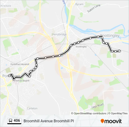 406 Bus Line Map