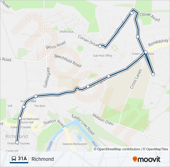 31A bus Line Map