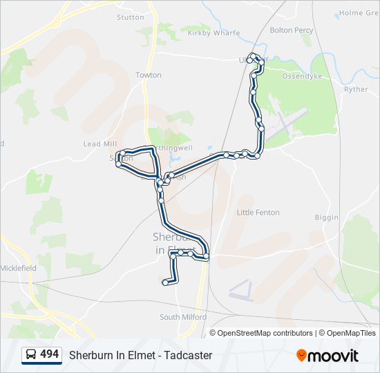 494 Route Schedules, Stops & Maps Sherburn In Elmet (Updated)
