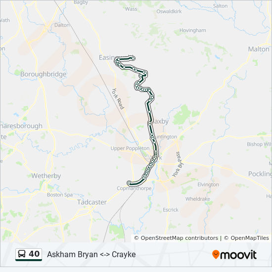 40 Route Schedules Stops Maps Askham Bryan Crayke