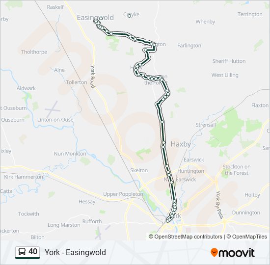 Bus 40 Route Map 40 Route: Schedules, Stops & Maps - York (Updated)