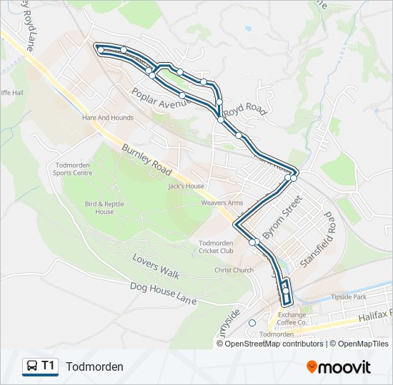 T1 bus Line Map