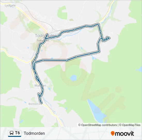 T6 Bus Line Map