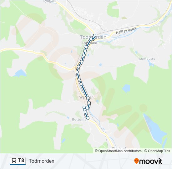 T8 bus Line Map