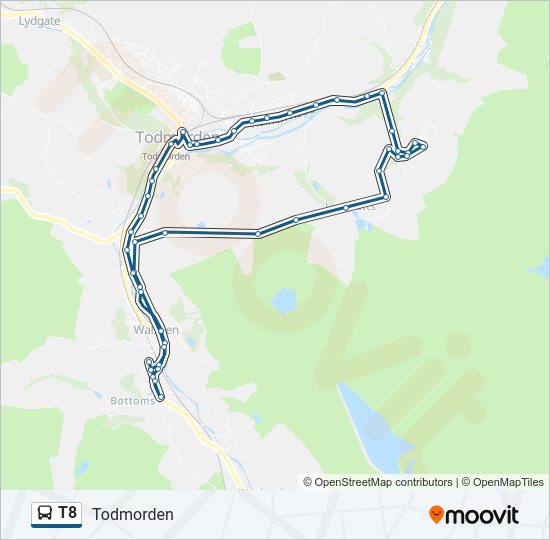 T8 Bus Line Map