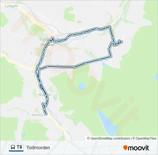 T8 Bus Line Map