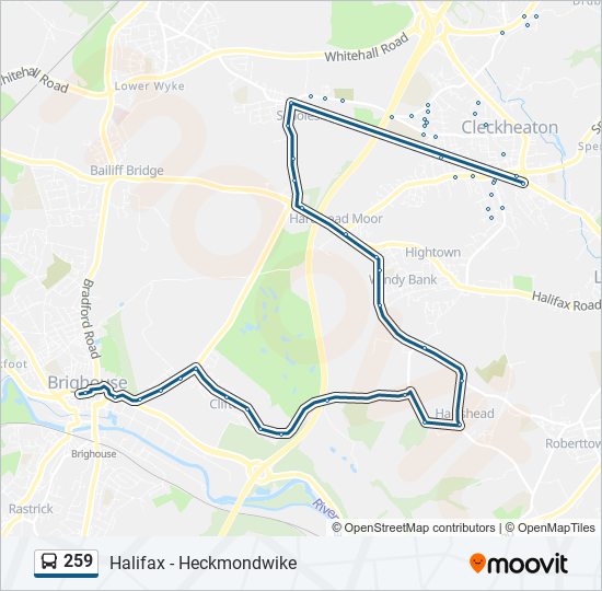 259 Route: Schedules, Stops & Maps - Brighouse (Updated)