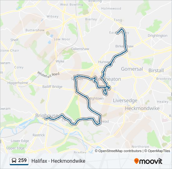 259 Bus Line Map