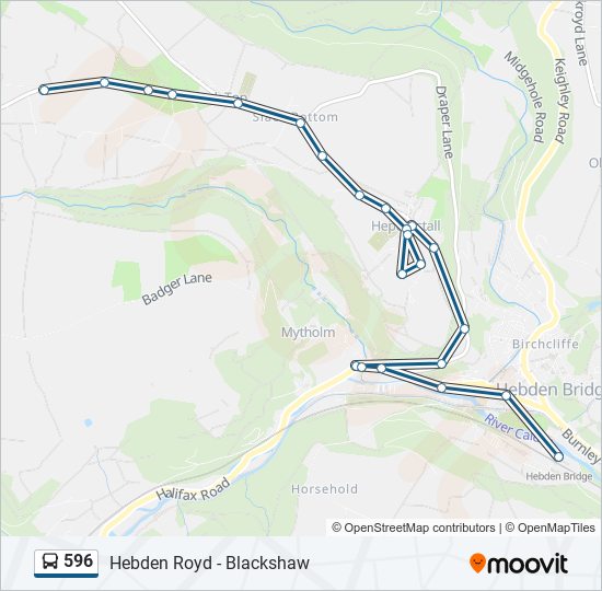 596 bus Line Map