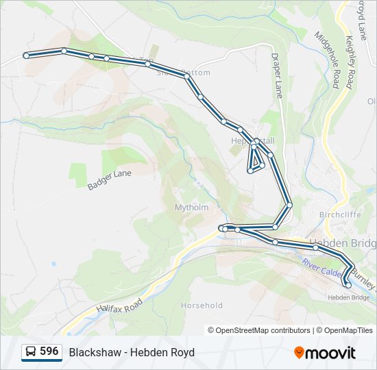596 Bus Line Map