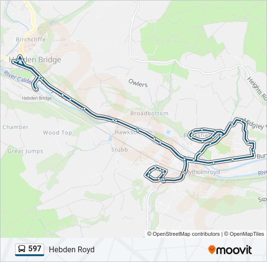 597 bus Line Map