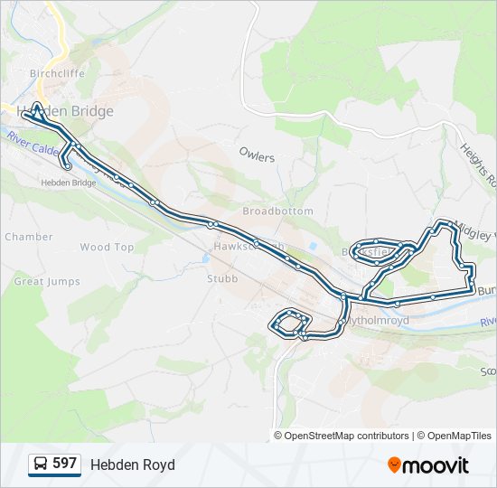 597 Route: Schedules, Stops & Maps - Mytholmroyd (Updated)