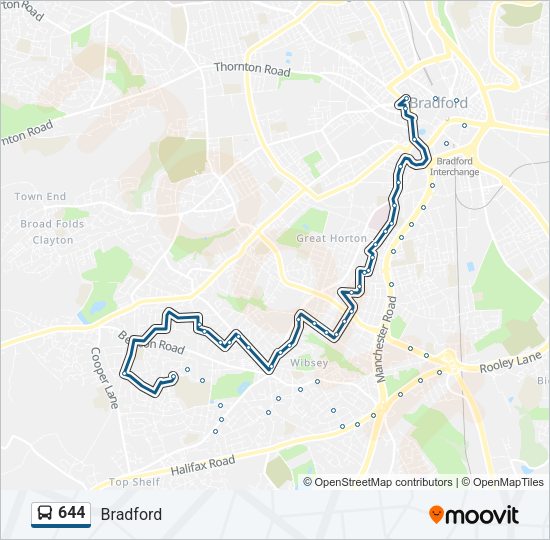 644 Bus Line Map