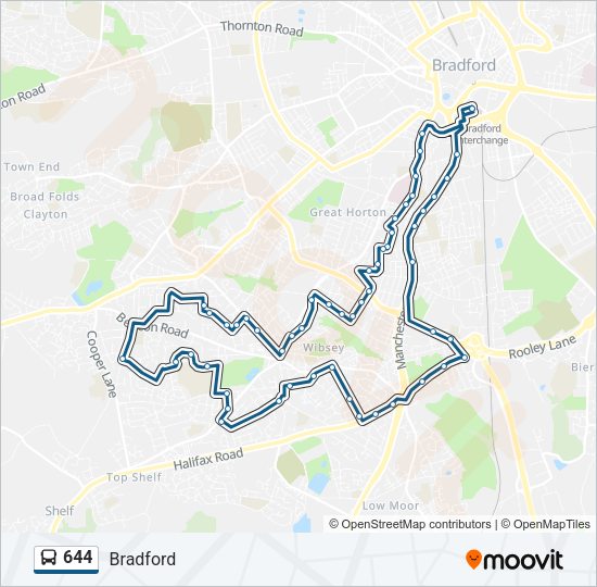 644 Bus Line Map