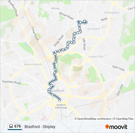 676 bus Line Map