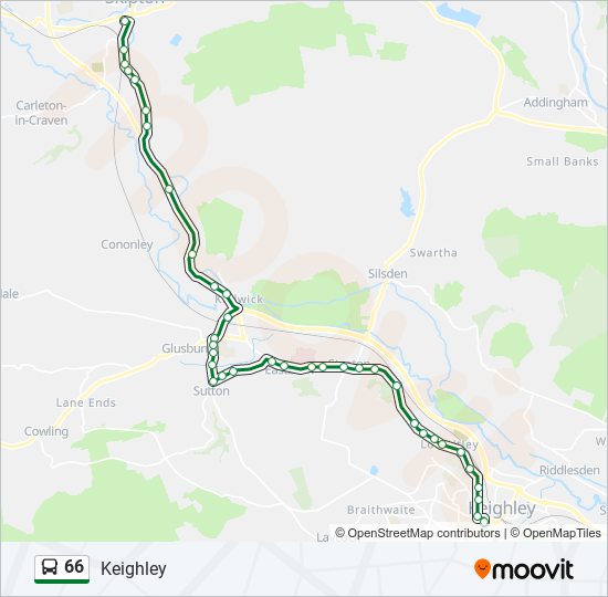 66 bus Line Map