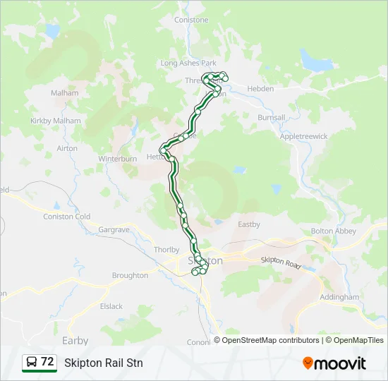 72 Bus Line Map