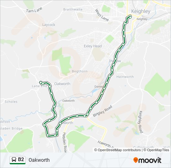 B2 bus Line Map