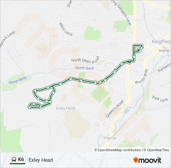 K6 bus Line Map