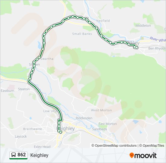 862 bus Line Map