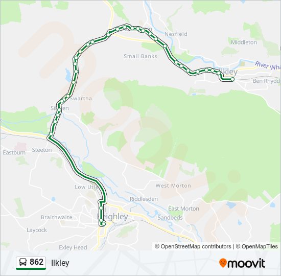 862 bus Line Map