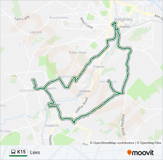 K15 bus Line Map