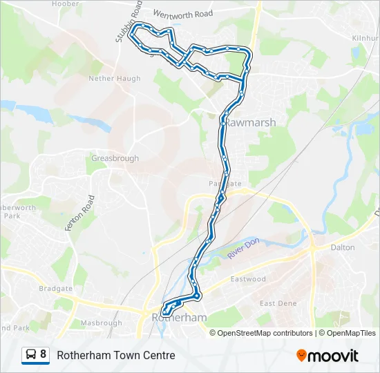 8 Bus Line Map