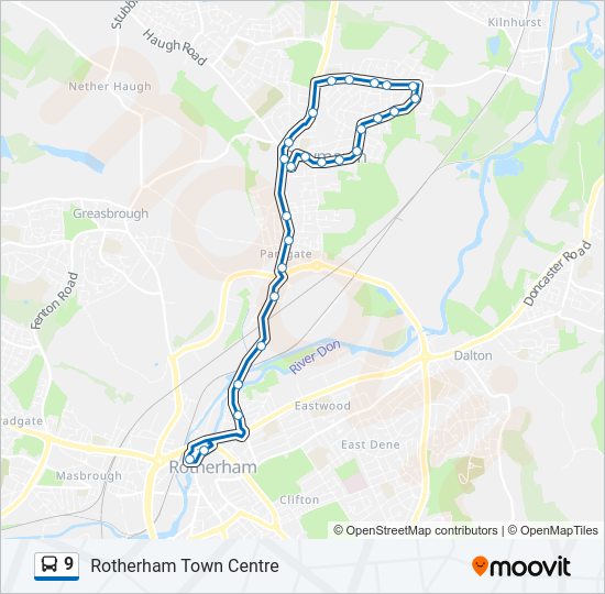 9 Bus Line Map