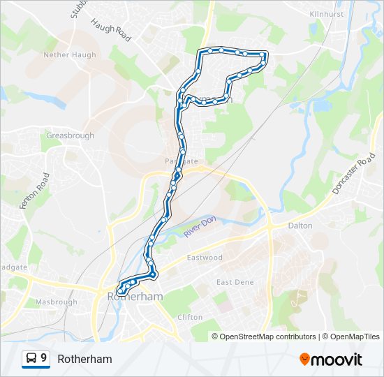 9 Bus Line Map