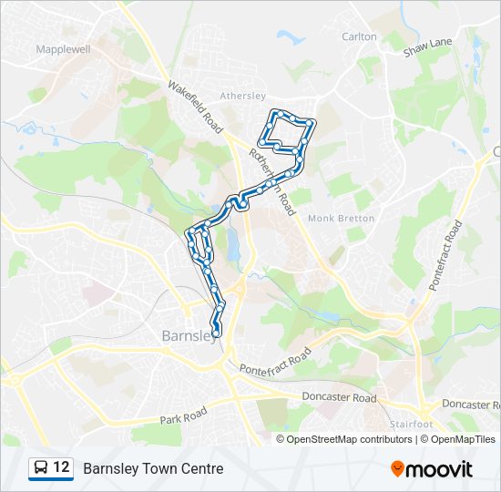 12 Bus Line Map