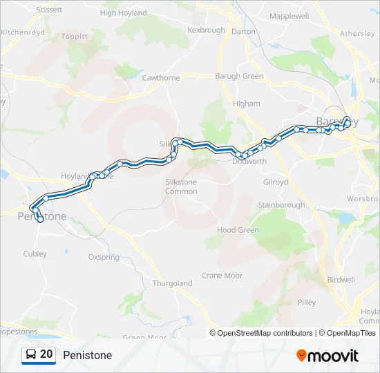 20 Bus Line Map