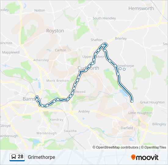 28 Bus Line Map