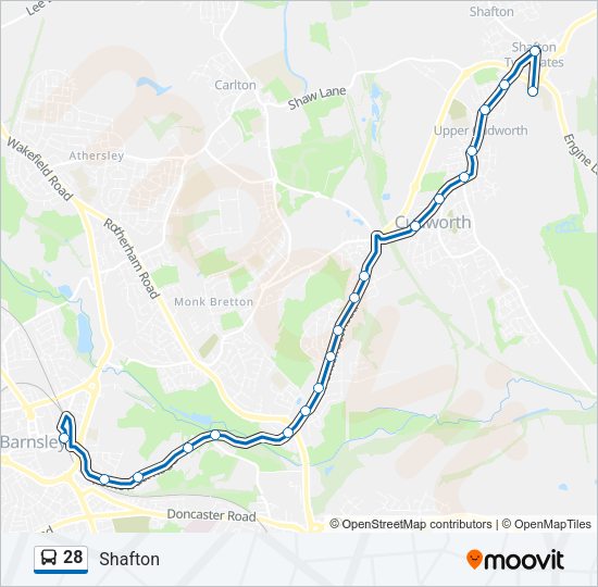 28 Bus Line Map