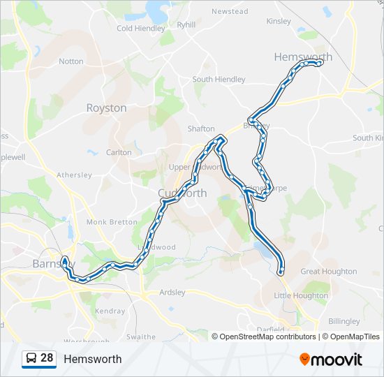 28 Bus Line Map
