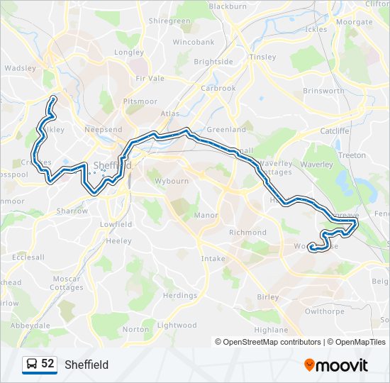 52 Bus Line Map