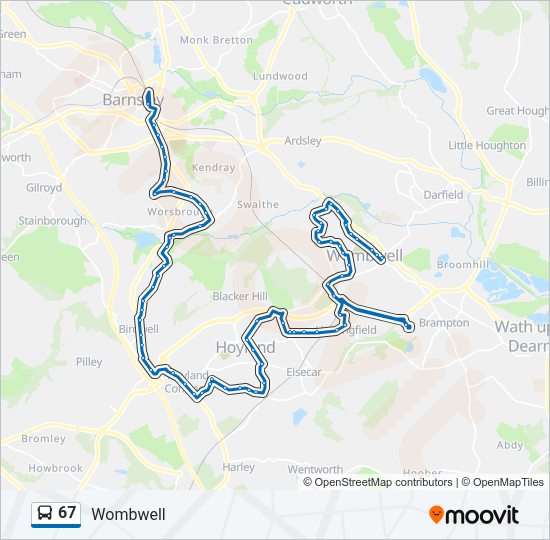 67 Bus Line Map