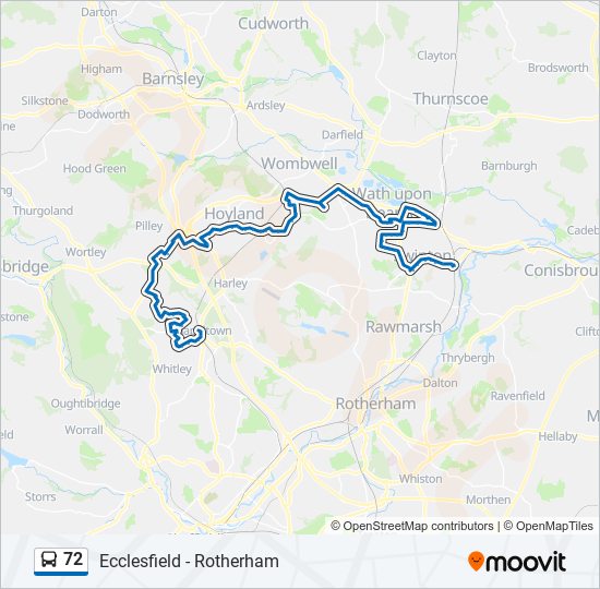 72 bus Line Map