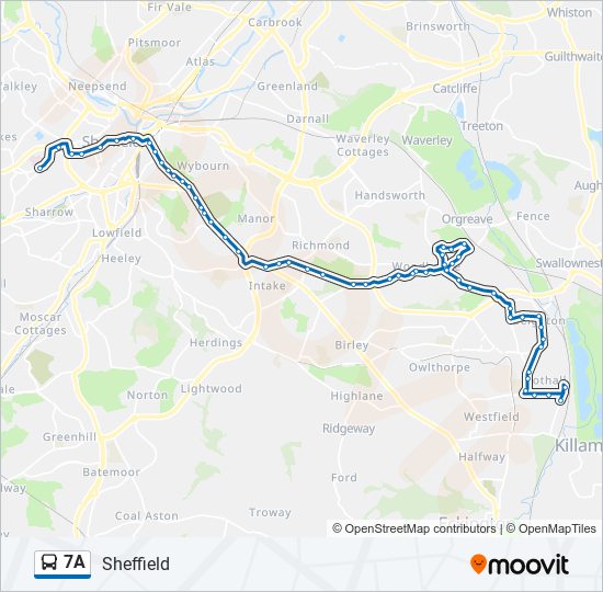 7a Route: Schedules, Stops & Maps - Broomhill (Updated)