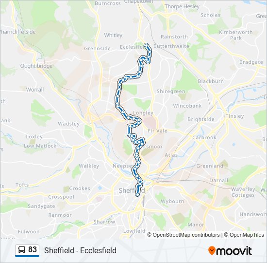 83 bus Line Map