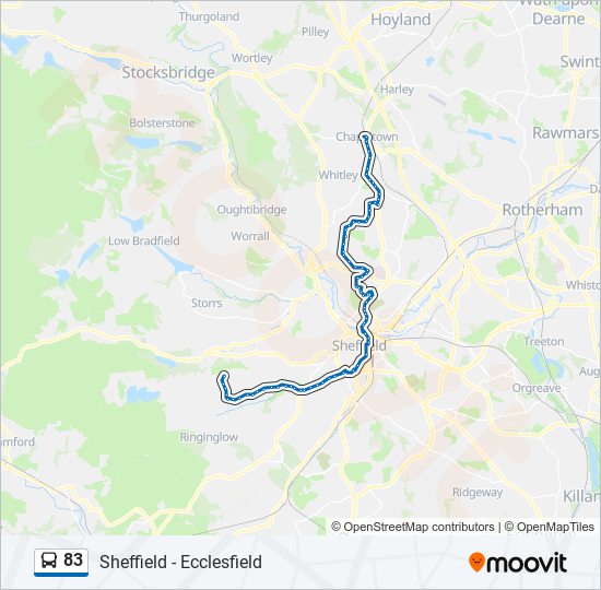 83 Route: Schedules, Stops & Maps - Chapeltown (Updated)