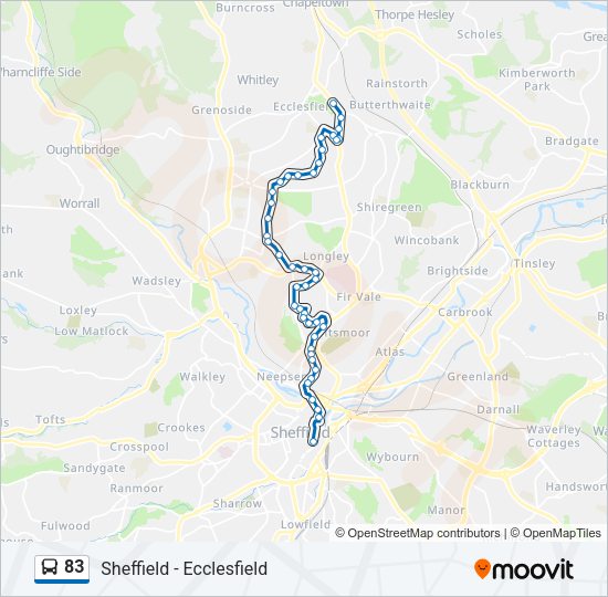 83 Bus Line Map