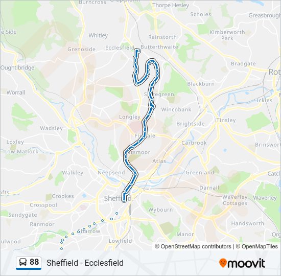 88 bus Line Map