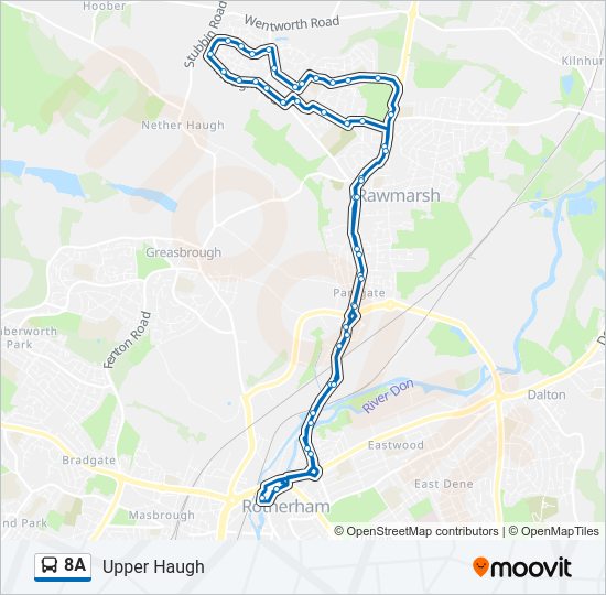 8A Bus Line Map